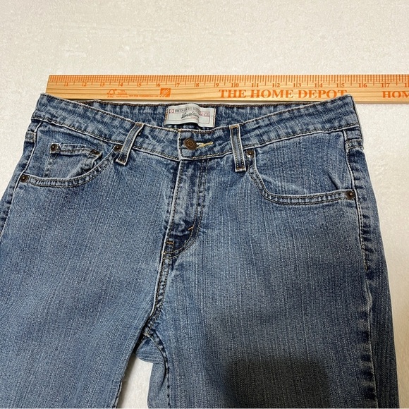 Levi Strauss Signature Womens Stretch Low-Rise Bootcut Blue Light/Medium 8 Short - Picture 8 of 12